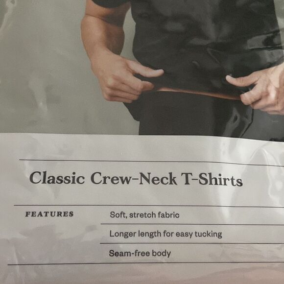 Men's Short Sleeve 4pk Crew-Neck T-Shirt - Goodfellow & Co™ NWT Sz M Black - Picture 5 of 7